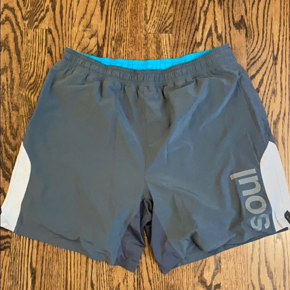 SoulCycle shorts with blue liner